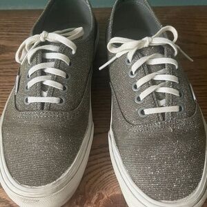 Vans Authentic Lace Ups   Unusual Metallic Lurex Finish   Men's 7.5  Ladies 9